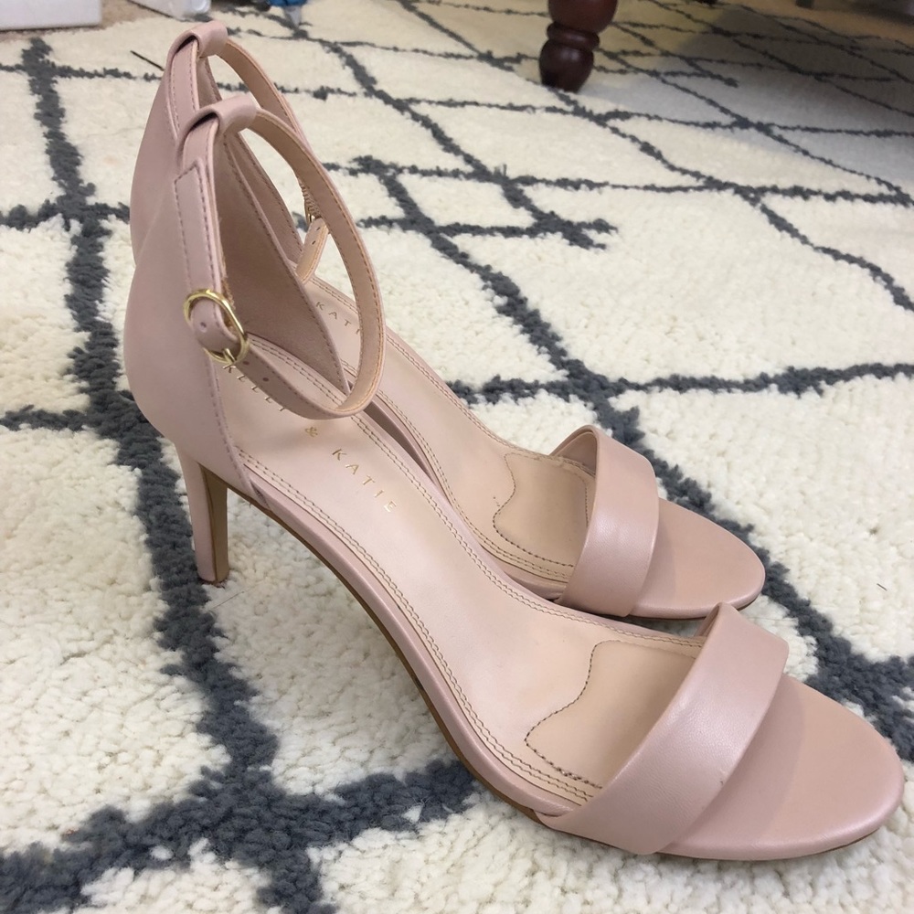 Pink Vegan Leather Strappy Heels